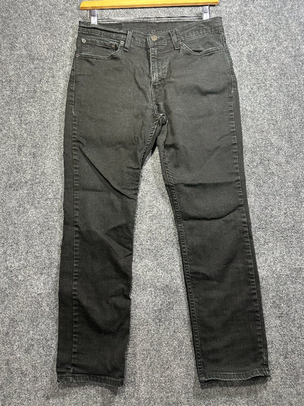 Levis 511 Jeans Mens 34 Black Cotton Stretch Pockets Slim Fit NO FABRIC TAG